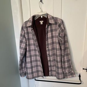 LL Bean Flannel Line Shirt Jacket Small